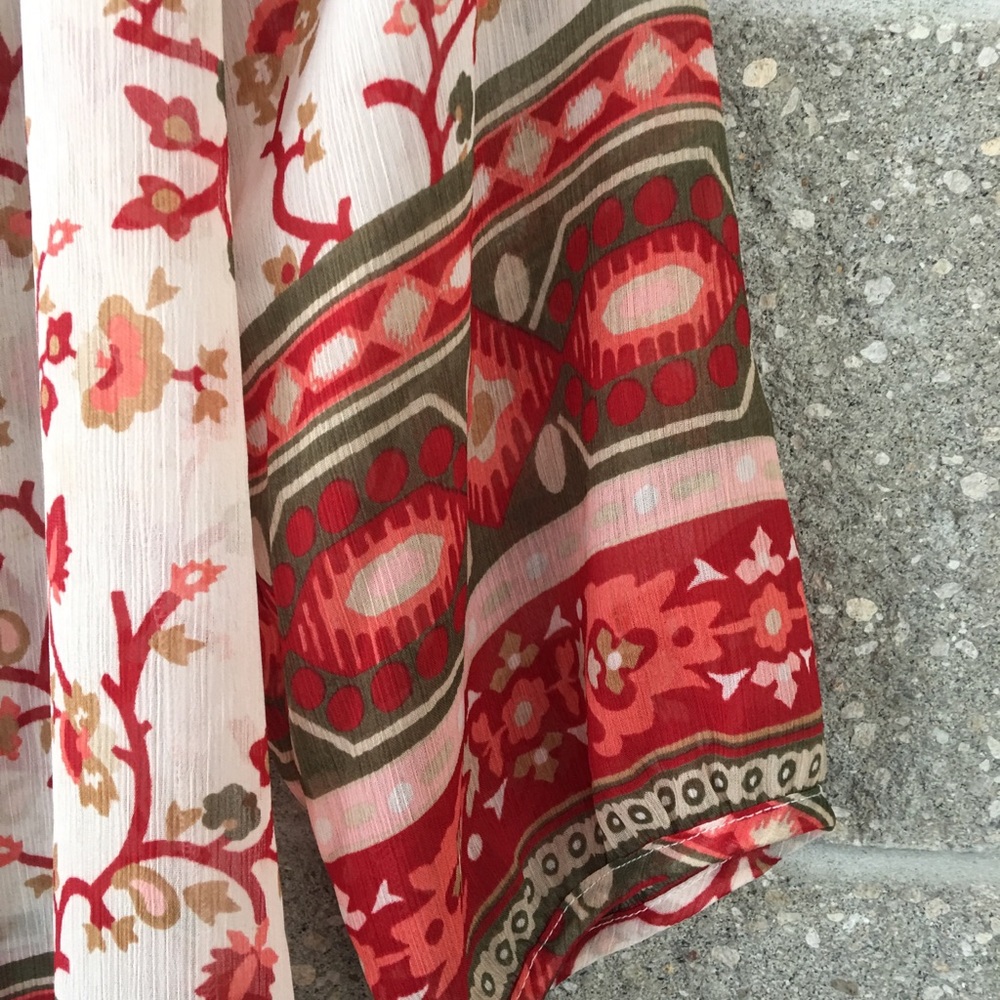 ⭕️Sheer Colorful Peasant Style Blouse, OLD NAVY - Picture 4 of 6